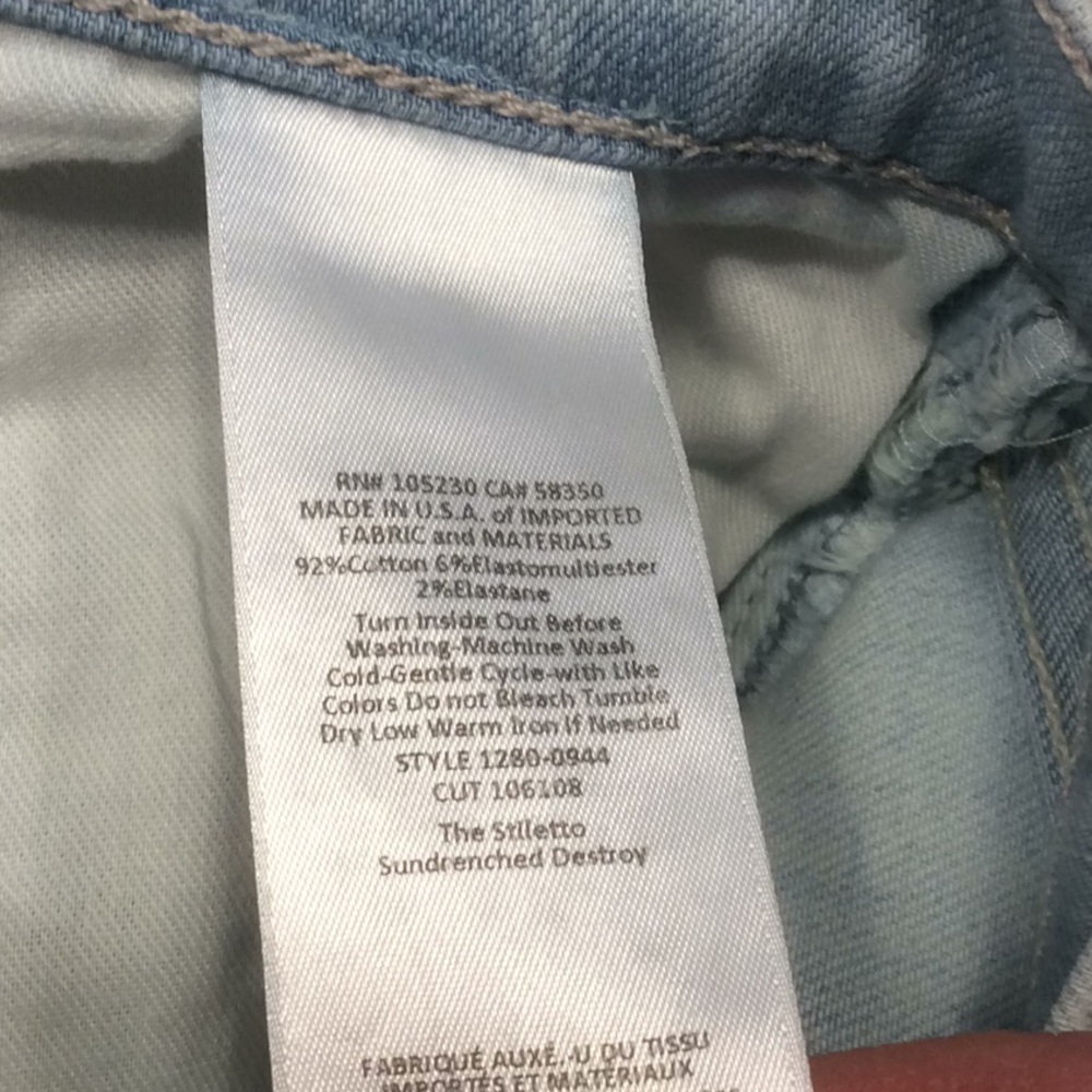 Current/Elliott Sundrenched Destroy Stiletto Jean… - image 6